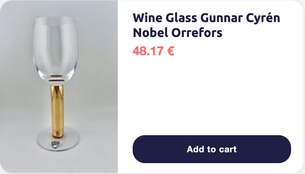 Wine Glass Gunnar Cyrén Nobel Orrefors
